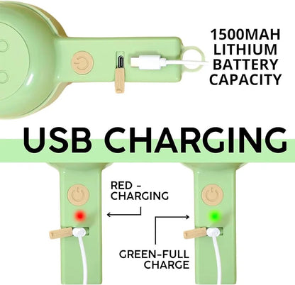 Drumstone 4-in-1 Electric Handheld Food Chopper Set - Ideal for Garlic, Pepper, Onion, Celery, Ginger, and Meat.
