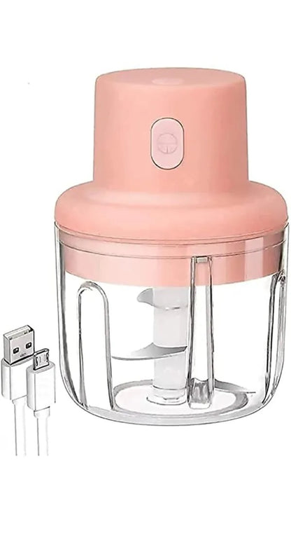 Electric Mini Garlic Chopper Mixer, Fruit-Vegetable Cutter Usb Rechargeable